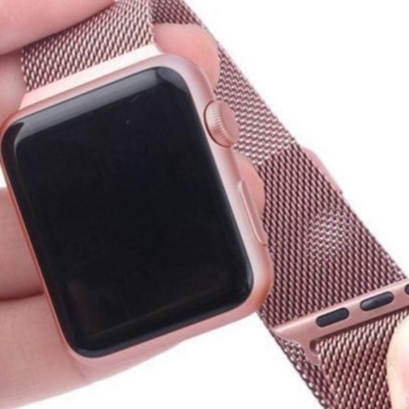 NEW Pink Rose Gold Stainless Band For Apple Watch - Picture 4 of 5